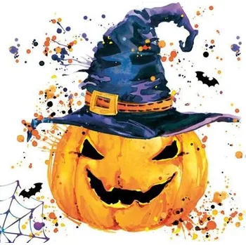 Papírový ubrousek Ubrousky DAISY L (20ks) Creepy Pumpkin with Splashes