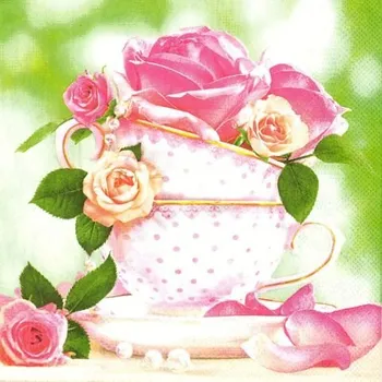 Papírový kapesník Ubrousky MAKI L (20ks) Cup of Roses