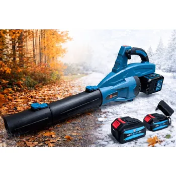 BullTech Výkonný akumulátorový fukar na listí a sníh 2×48 V 6 Ah – extra síla, regulace výkonu