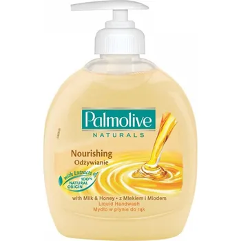 Koupelová kosmetika Palmolive Milk and Honey tekuté mýdlo s dávkovačem 300 ml