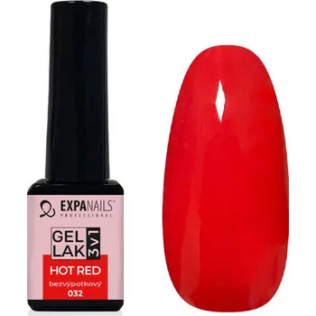 Lak na nehty UV/LED Gel lak 3v1 - Hot Red 5 ml
