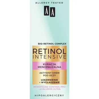 Masážní přístroj AA AA_Retinol Intensive Menopause Treatment aktivní zpevňující a vyhlazující oční krém 15ml