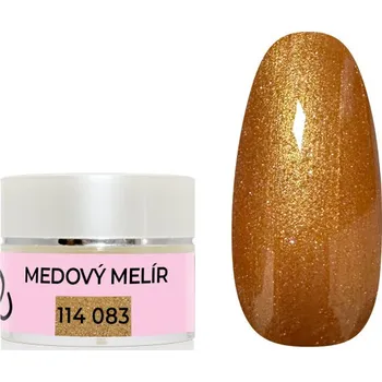 Lak na nehty UV/LED gel barevný - Medový melír perleť 5g