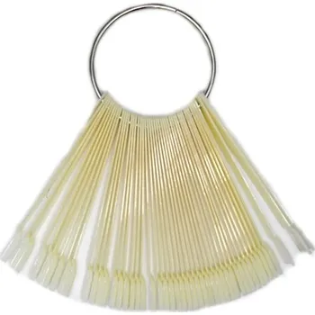 Umělé nehty Vzorník mléčný - Rovný s kroužkem 50 ks