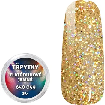 Třpytky - Zlaté duhové - jemné