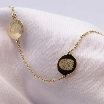 Náhrdelník Náhrdelník s gravírovanými otisky 2 ks Bílé zlato