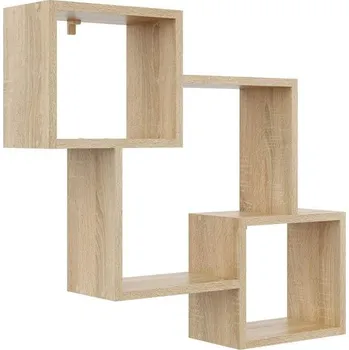 police Police na stěnu RIPIANO 78×71 bílá, černá, dub