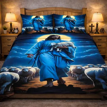 Povlečení 2-dílné ložní povlečení - Ježíš a jehně