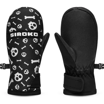 Rukavice SIROKO Dětské zimní palčáky na snowboard a lyže Spook 10 LET ČERNÁ