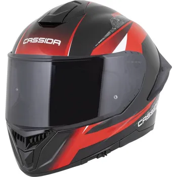 Helma na motorku Přilba Integral GTS 2.1 Mega, CASSIDA (černá/červená/bílá) plexi s přípravou pro Pinlock 2026 (Velikost: XS (53 až 54 cm))