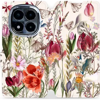 Pouzdro na mobilní telefon Flipové pouzdro Mobiwear - Xiaomi Poco X7 - MP01S Rozkvetlá louka - VÝPRODEJ (Knížkové flip pouzdro, obal, kryt na mobil Xiaomi Poco X7 - MP01S Rozkvetlá louka, materiál Umělá kůže + TPU - ochrana 360°, stojánek, silikonová vanička, magnetické zavírání)
