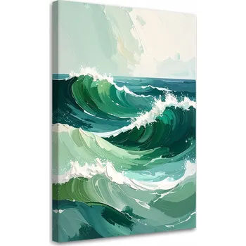 Obraz Obraz do obýváku, ložnice, kanceláře, Moře Vlny Pastelová Krajina 60x90