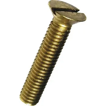 Šroub Šroub se zápustnou hlavou a rovnou drážkou DIN 963 M3x6 mm mosaz, 1 ks