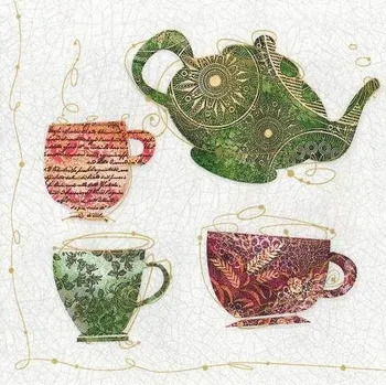 Papírový ubrousek Ubrousky DAISY L (20ks) Tea Cups with a Teapot