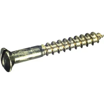 Vrut Vrut do dřeva s čočkovitou zápustnou hlavou a rovnou drážkou DIN 95 3,5x20 mm mosaz pochromovaná, 1 ks