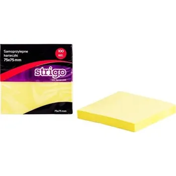 Samolepící bloček Samolepící bloček Strigo 100 ks žlutý