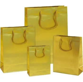 Dárková taška Papírová taška Color velká zlatá