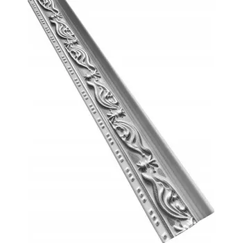 Obklad Polystyrenové dekorativní lišty vlnovky bílo-stříbrné