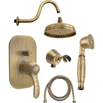 Sprchový set Sapho Kirké podomítkový sprchový set sprchová baterie podomítková s přílsušenstvím 2 výstupy bronzová KI42B-02