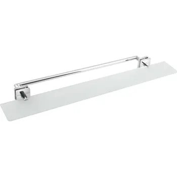 Koupelnový nábytek Polysan X-Square police s držákem osušky na skleněnou zástěnu chrom XQ458