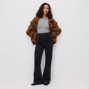 Dámské džíny Reserved - Rozšířené džíny se zkrácenou nohavicí - černý - 714IH-99J - 714IH-99J-46