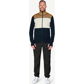 Pánská funkční mikina Devold Egga Grid Merino Jkt Velikost: M / Barva: černá/hnědá