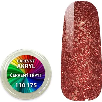 Umělé nehty EXPA-nails Akryl pudr třpytkový - Červený třpyt - 4 ml