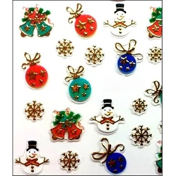 Zdobení - Vánoční - Baňka,Zvonek, Sněhulák, Vločka