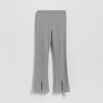 Reserved - Zvonové kalhoty s rozparky - světle šedá - 171HN-09M - 171HN-09M-164