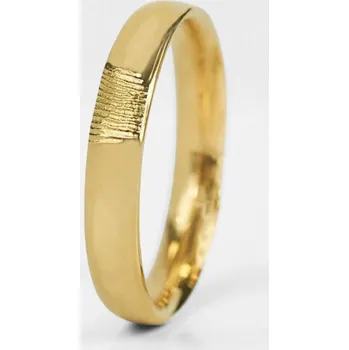 Prsten Fingerprint 4 mm prsten Žluté zlato 59