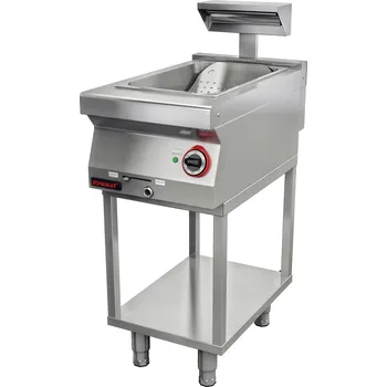 Sporák KROMET Fritéza s IR zářičem na rámovém podstavci, 400x700x900 mm | KROMET, 700.PF-1p.T