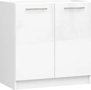 Kuchyňská skříňka Akord Ozara 80 (bílá + bílý lesk)