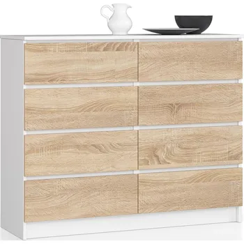 Komoda MOB Komoda Akord Kapil II (bílá + dub sonoma)
