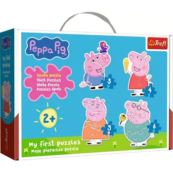 Dětské zboží Baby puzzle Prasátko PEPPA 4v1 (3–6 dílků) TREFL