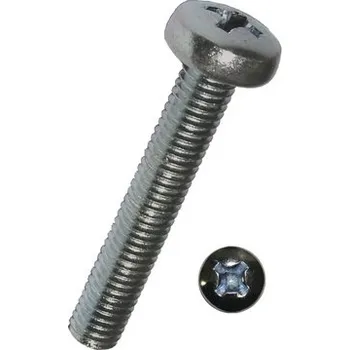 Šroub Šroub s čočkovitou hlavou 4,8 a křížovou drážkou DIN 7985 M6x20 mm galvanicky pozinkovaný, 1 ks