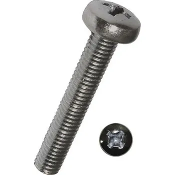 Šroub Šroub s čočkovitou hlavou a křížovou drážkou DIN 7985 M6x30 mm nerez A2, 1 ks