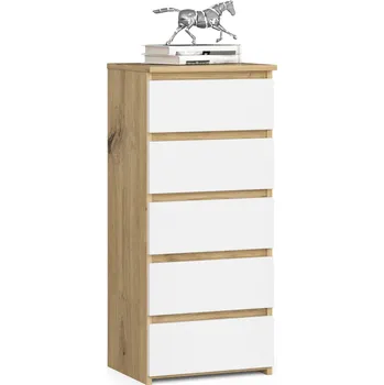 Komoda MOB Komoda Akord Cipriano III (dub artisan + bílá)