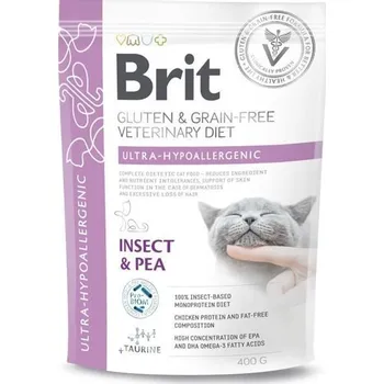 Krmivo pro kočku Brit Veterinary Diets Cat Ultra-hypoallergenic Insect 400 g