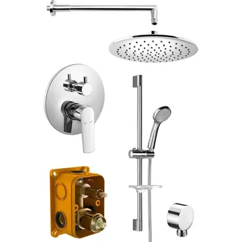 Vodovodní baterie Bruckner SCHMITZ podomítkový sprchový set s pákovou baterií 2 výstupy chrom 863.142.1