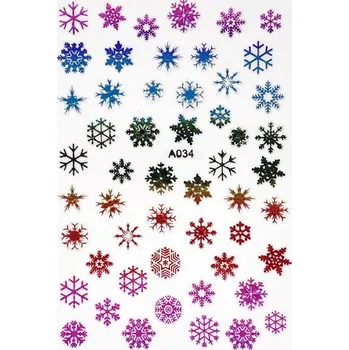 Zdobení č.016 - Vločky barevné