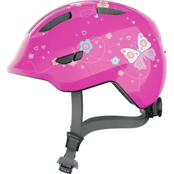 Cyklistická přilba cyklo přilba SMILEY 3.0 pink butterfly, ABUS,dětská (růžová, vel.M)