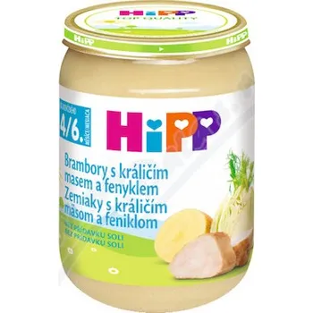 HiPP BABY Brambory s králičím m. a fenyklem 190g
