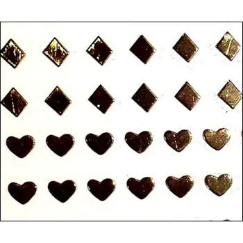 Přípravek na nehty Zdobení zlaté - Srdíčka a kosočtverce