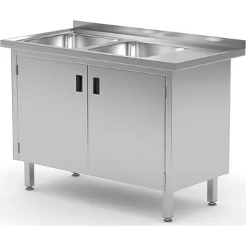 Jídelní stůl TECHNICA Dvouumyvadlový stůl, levý, se skříňkou 1200x700x850 mm | TECHNICA, 229L1270