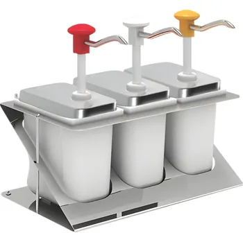 Dávkovač nápoje STALGAST Dávkovač omáčky s čerpadlem, trojitý, 3x2 l | STALGAST, 065903
