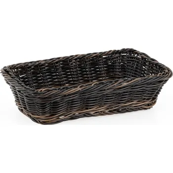 Plech na pečení TECHNICA Obdélníkový koš GN 1/4 polyirattan 265x162x100 mm, černohnědý | TECHNICA, Gold Line