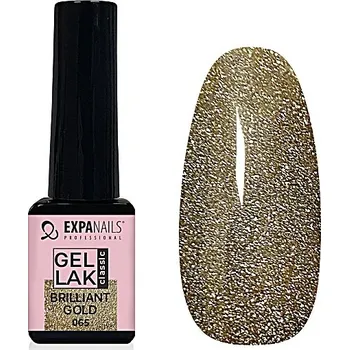 Lak na nehty EXPA-nails UV/LED Gel lak - Brilliant Gold třpyt - 5 ml