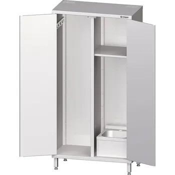 Nerezový dřez STALGAST Nerezová úklidová skříňka s dřezem 1000x500x2000 mm | STALGAST, 617010