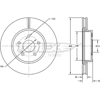 Brzdový kotouč Brzdový kotouč TOMEX Brakes TX 72-80