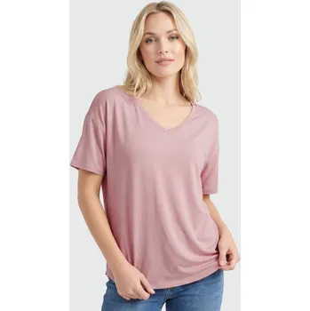 Dámské tričko Babella volné tričko růžové - BABPINK/růžová / S BAB7A001-PINK